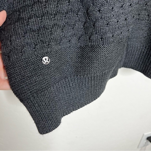 Lululemon Grey Merino Wool Thumbholes Tunic Oversized Cardigan Sweater - Picture 11 of 11